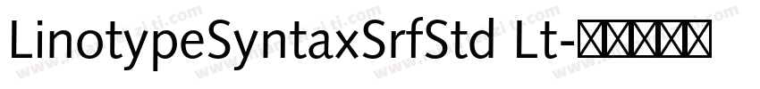 LinotypeSyntaxSrfStd Lt字体转换